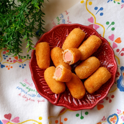 Rolinhos Panados de Salsicha